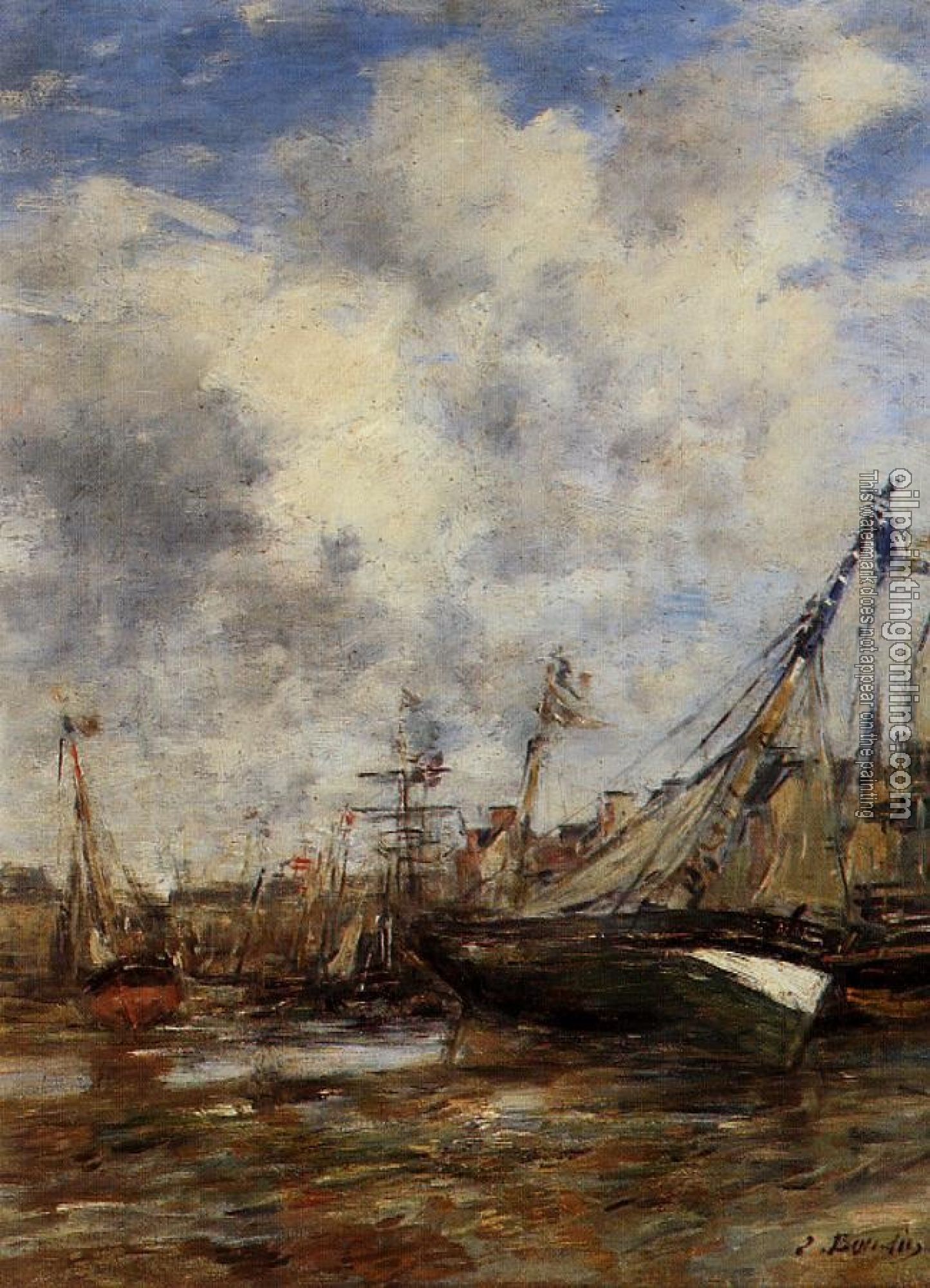 Boudin, Eugene - Trouville, Low Tide